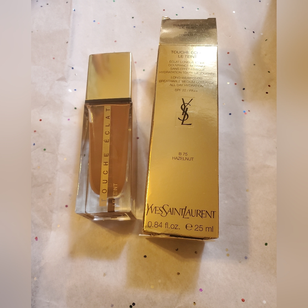 YLS Touche Éclat Le Teint Long-Wear Glow SPF 22  B75 Hazelnut. New